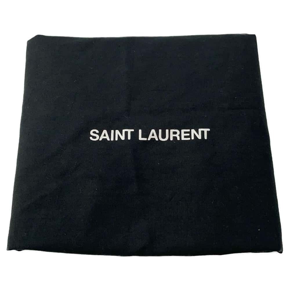 Saint Laurent Paris Chain Shoulder Bag Embossed Leather Tassel Black - Picture 11 of 11